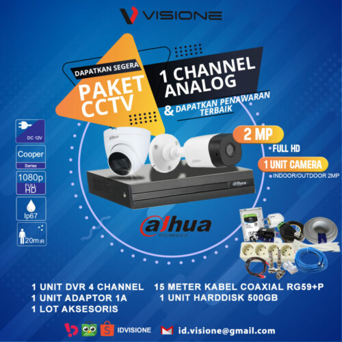 Paket CCTV Analog DAHUA 1 Kamera