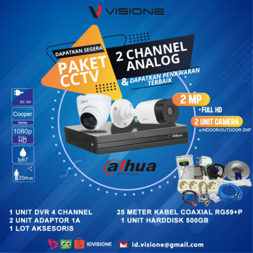 Paket CCTV Analog DAHUA 2 Kamera