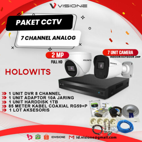 Paket CCTV Analog Holowits 7 Kamera