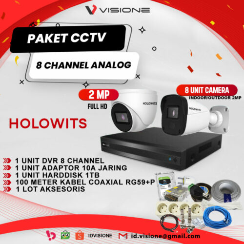 Paket CCTV Analog Holowits 8 Kamera