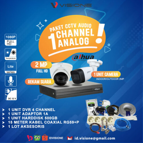 Paket CCTV Analog DAHUA Audio 1 Kamera