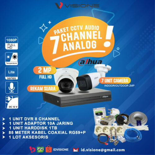 Paket CCTV Analog DAHUA Audio 7 Kamera