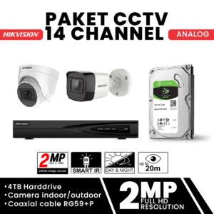 Paket CCTV Analog 14 Channel Infra Red